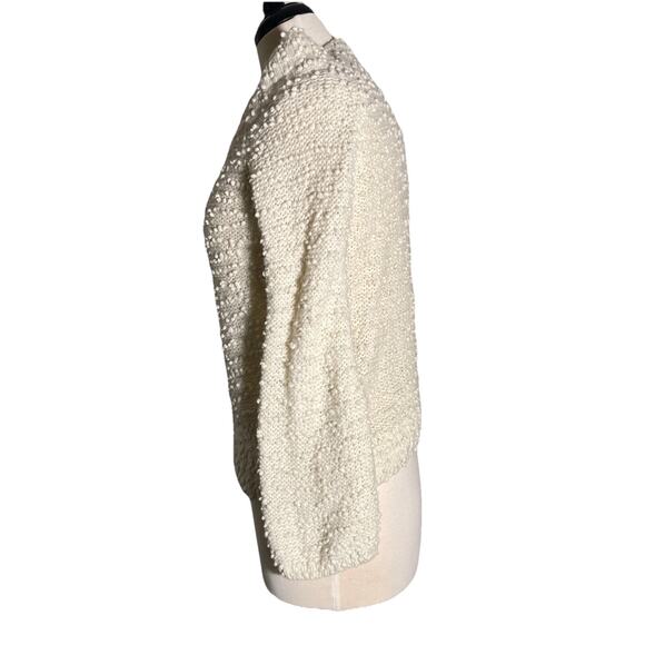 Billabong Sweater/Pullover Women-Sz S/P-Nylon Bl-Beige/Popcorn-L Sleeve-Rnd Neck - Picture 3 of 5